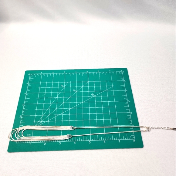 Apostrophe Multi-Strand Silver Necklace - Picture 5 of 7